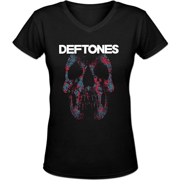 Fancesca Dam Deftones Slim Fit V-ringad T-shirt By XX-Large
