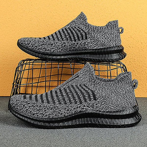 Sommarskor för män Loafers Andas herrsneakers Mode bekväm casual 2G227 Gray 41