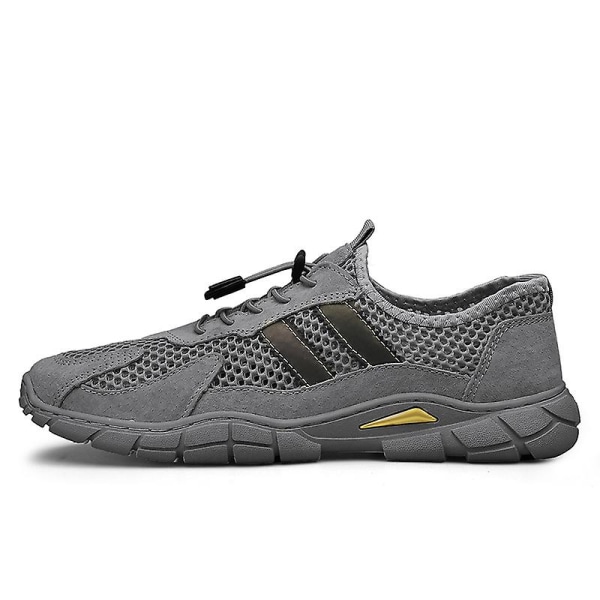 Sneakers för män Löpartennisskor Lättviktsventilerande Sport Athletic 3D7166 Gray 44