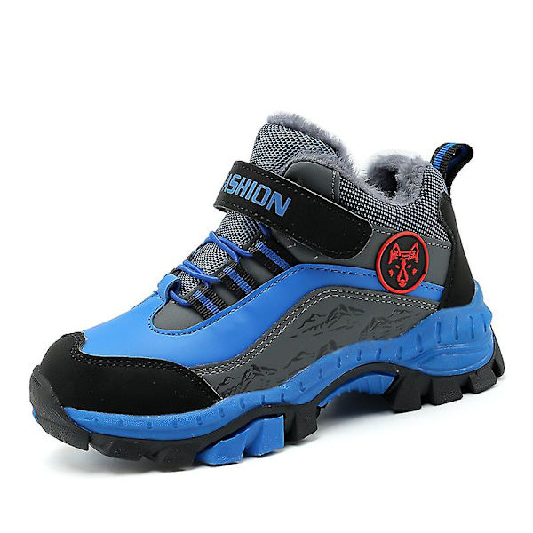 Pojkar Flicksneakers Andas löparskor Barn Vinter bomullsskor 558 Blue 36