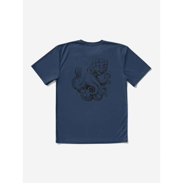 Hoptopus - Aktiv T-shirt för öldrickande bläckfisk Navy XL_Back