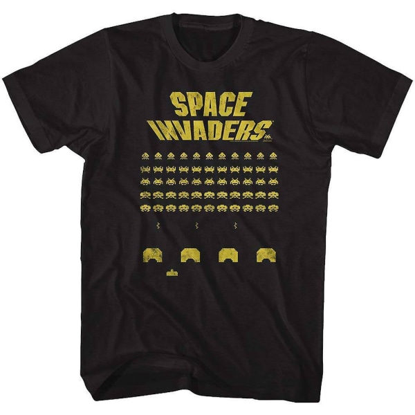 Space Invaders T-shirt med gult print L