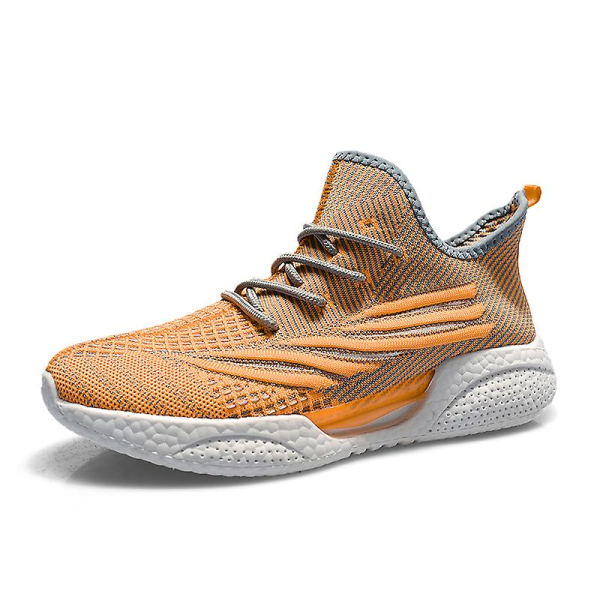 Herrskor Flyknit Sneakers Andas Slip-On löparskor FB2622 Orange 41