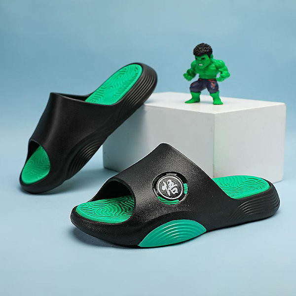 Män Kvinnor Strandtofflor Mode Sandaler Utomhus Halkfria inomhusskor XT666 BlackGreen 41-42