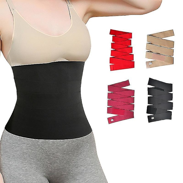 Invisible Wrap Waist Trainer Tejp Snatch Me Up Bandage Kvinnor Bantning Bälte Omlott Bälte Bastu Trimmer Bälte Red 6M