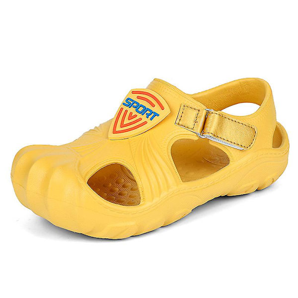 Strandtofflor för barn Modesandaler Utomhus Halkfria inomhusskor L08Jt Yellow 34