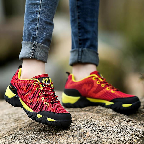 Herr Dam Sneakers Andas löparskor Mode Sportskor 3C602 Red 43