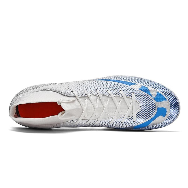 Fotbollsskor för män Halkfria fotbollsskor Klossar Gräs Fotbollssneakers 3AR2313 White 47