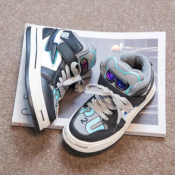 Sneakers för barn Andas Pojkar Flickor Skateboard Skor Löparskor 01 Black 27
