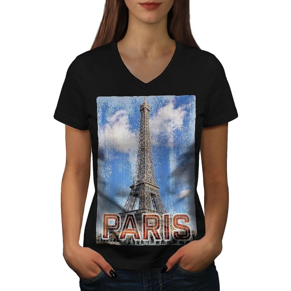 Paris Landmark Cool T-shirt för kvinnor XXL