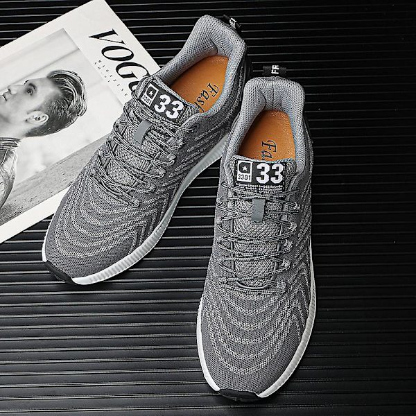 Herrsneakers Andas löparskor Mode Sportskor 3A2201 Gray 41