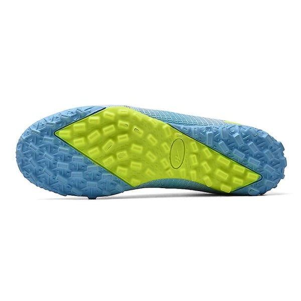 Fotbollsskor för män Fotbollsskor med hög ankel för vuxen Grästräning Sport Skor Sneakers 2J8066 Cyan 39