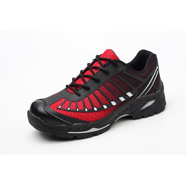 Sneakers för män Andas lätta ståltå säkerhetsarbetsskor 2D528 Red 42