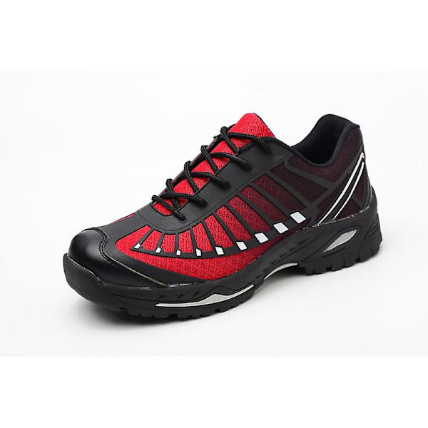 Sneakers för män Andas lätta ståltå säkerhetsarbetsskor 2D528 Red 44