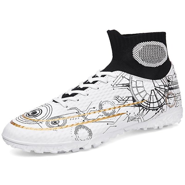Fotbollsskor dam Spikes Fotbollsskor för ungdomar Stövlar Atletisk Sneaker 3C566-1 White 41