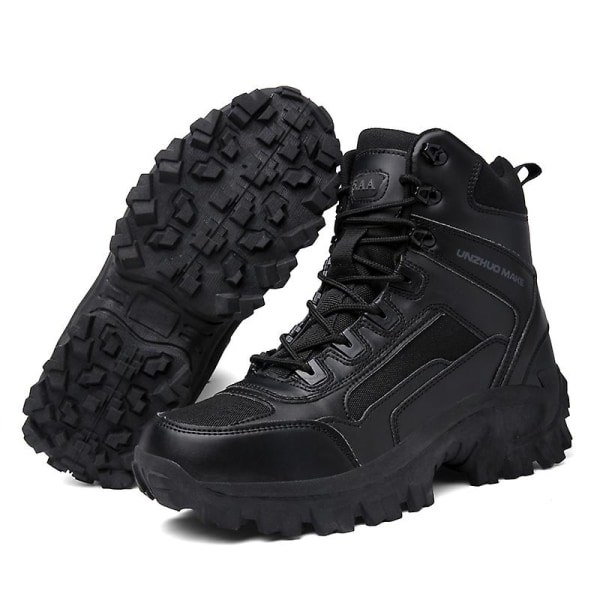 Herr vandringsskor Outdoor Sneakers Andas löparskor Mode Sportstövlar B22 Black 46