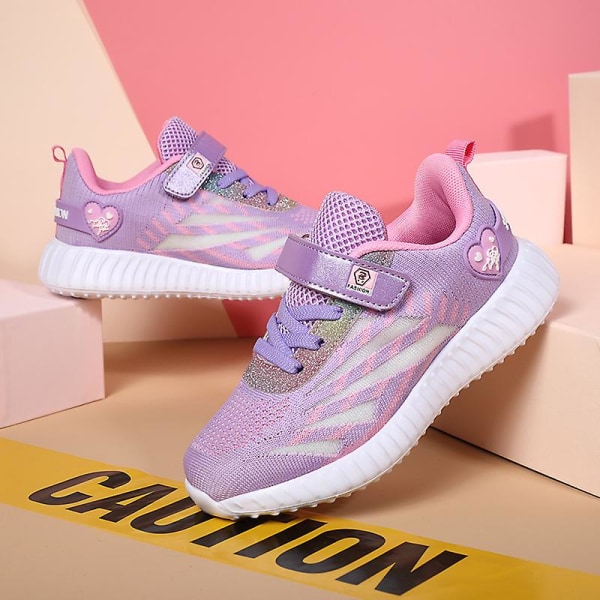 Sneakers för flickor Andas löparskor för barn Mode sportskor 3A8097 Purple 29