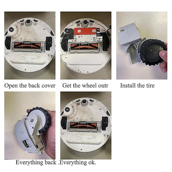 Hjuldäck för Xiaomi 1st 1s Robotdammsugare Roborock S50 S55