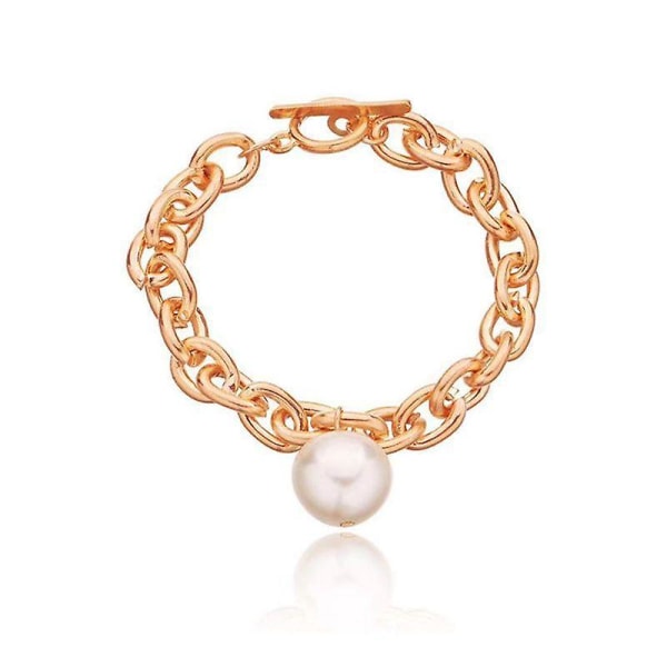 Nytt mode barock pärla säkert lås armband för flickor kvinnor lätta lyxiga temperament armband
