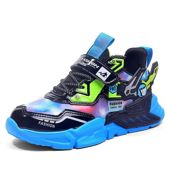 Sneakers för barn som andas löparskor Mode Sportskor 606 Blue 33