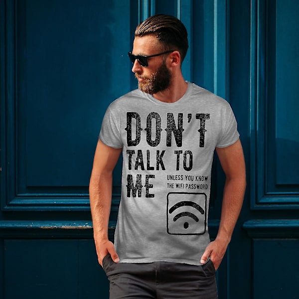 Dont Talk Wifi Funy Men T-shirt M