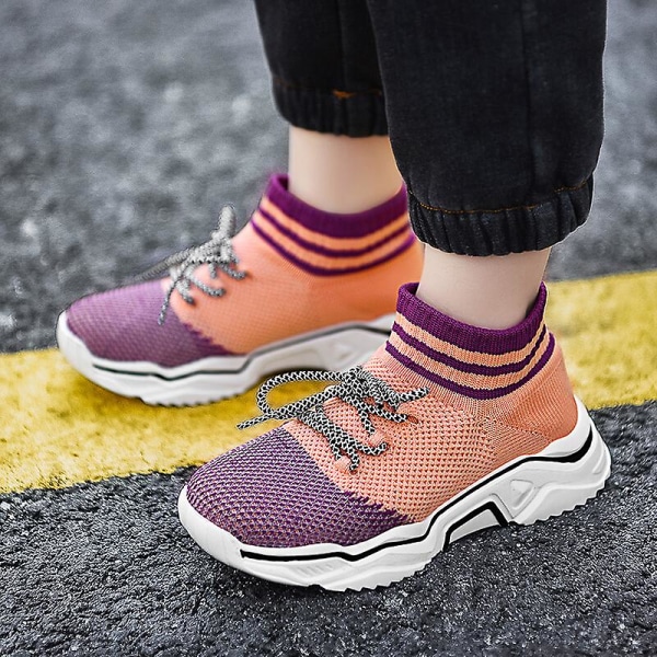 Sneakers som andas löparskor Mode Pojkar Flickor Sportskor 3Adw626 Pink 27