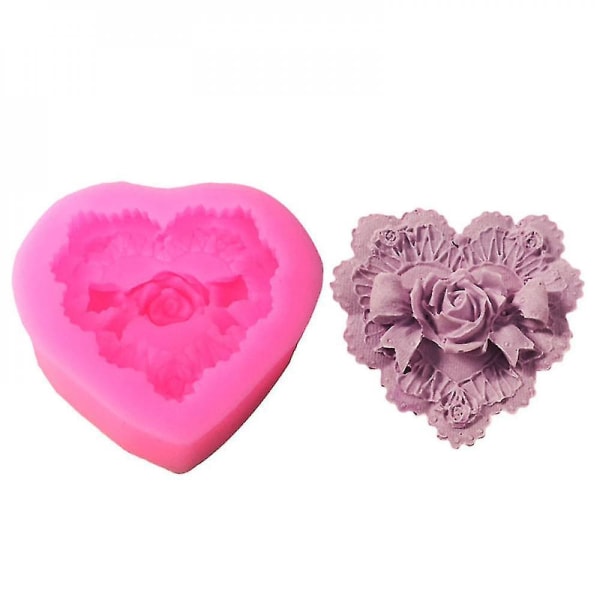 Rose Bowknot Love Heart Shape Form