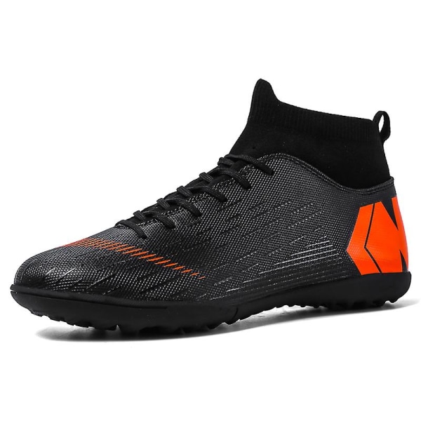 Fotbollsskor för män Halkfria fotbollsskor Klossar Gräs Fotbollssneakers 888A Black 42
