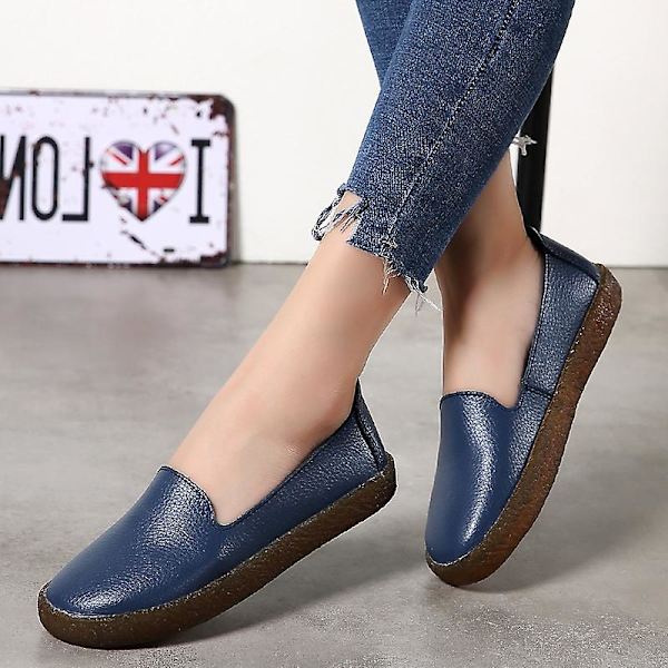 Dam Skor Mode Mamma Skor Platta Skor För Äldre Frz99026 Blue 41