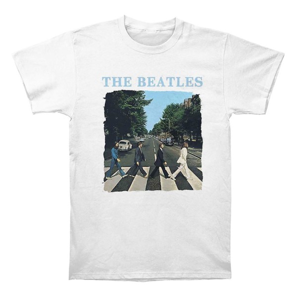 The Beatles Packed Abbey Road & Logo Boys White T-shirt L