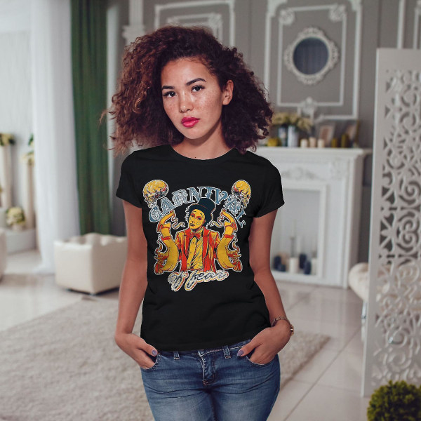 Carnival Of Fear Horror Women Blackt-shirt | Wellcoda S
