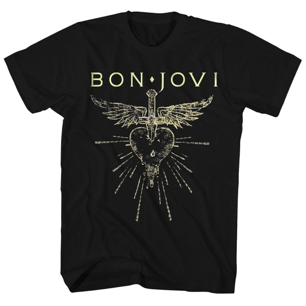 Bon Jovi T Shirt Hjärta & Dolk Logotyp Bon Jovi Shirt M