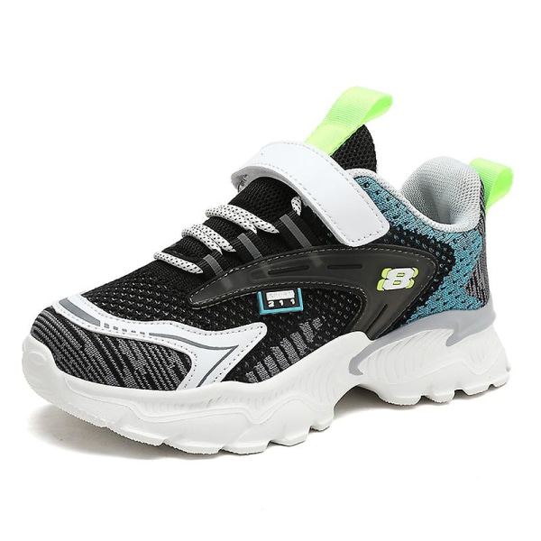 Kids Sneakers Andas löparskor Mode Pojkar Flickor Sportskor F332 BlackGreen 33