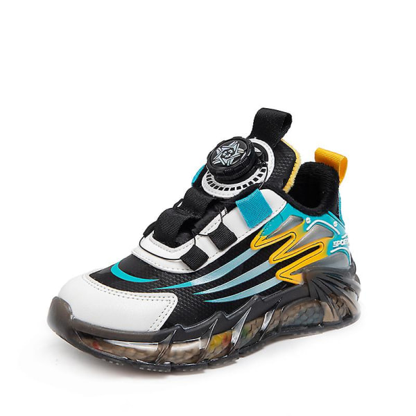 Barn Pojkar Flickor Sneakers Löparskor som andas Mode Sportskor 2Ks999 Black 38