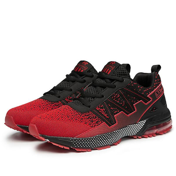 Sportlöparskor för män Andas Slitstarka Sneakers 8901 Red 41