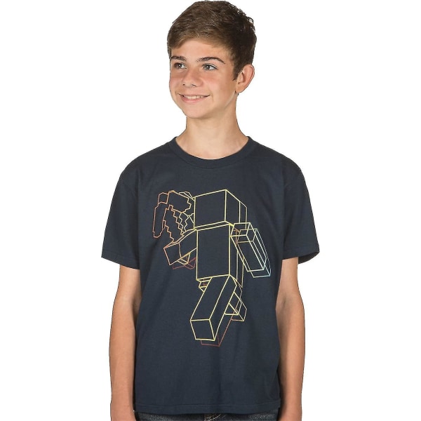 Jinx Minecraft Duality T-shirt för pojkar, marinblå, liten L