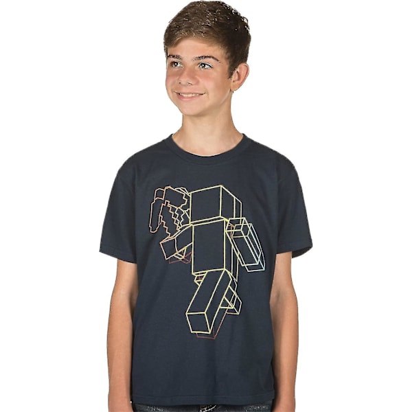Jinx Minecraft Duality T-shirt för pojkar, marinblå, liten S