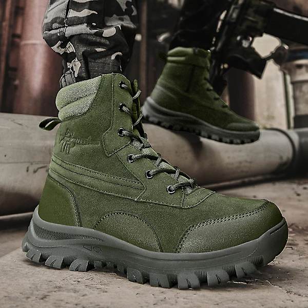 Herr Military Boot Combat Herr Stövlar Tacticalhane Shoes Work Safety Shoes Yj701 Green 41
