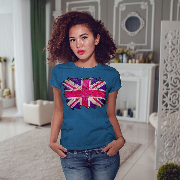 United Kingdom Heart Women Royal T-shirt XL