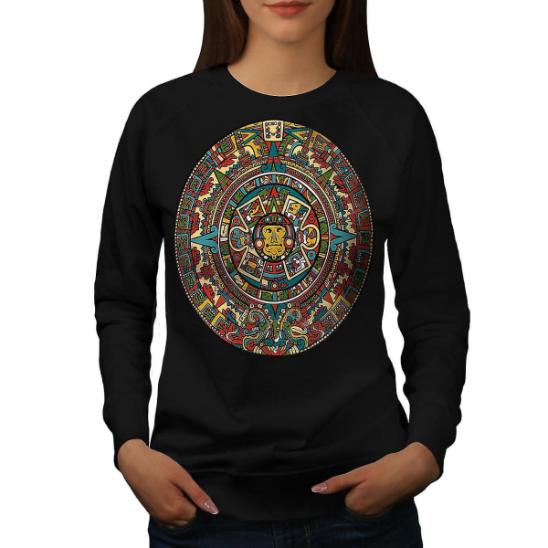 Aztec Traditional Women Blacksweatshirt | Wellcoda S