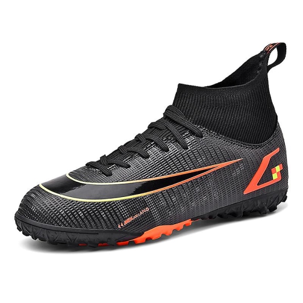 Fotbollsskor för män Fotbollsskor med hög ankel för vuxen Grästräning Sport Skor Sneakers 2J8066 Black 44