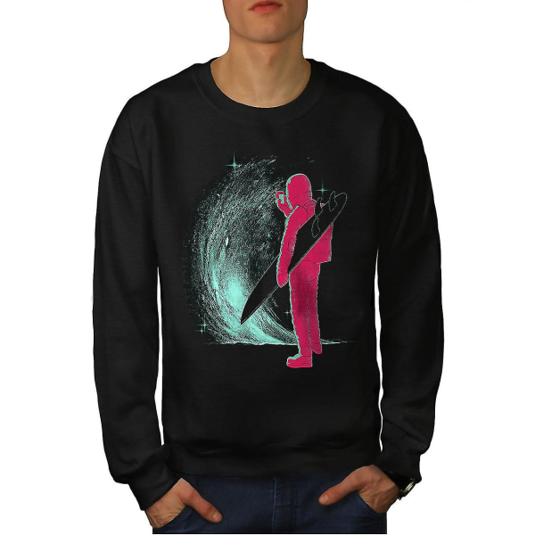 Human Surf Cosmos Men Blacksweatshirt M