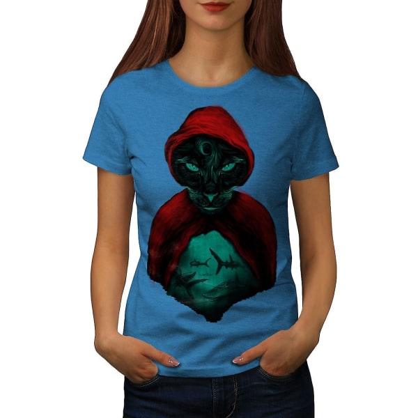 Evil Scary Deadly Cat Kvinnor Royal Bluet-shirt S