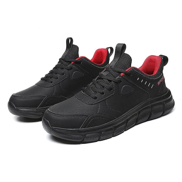 Lätta Sneakers för män Andas löparskor Mode Sportskor 3Ds825 BlackRed 45