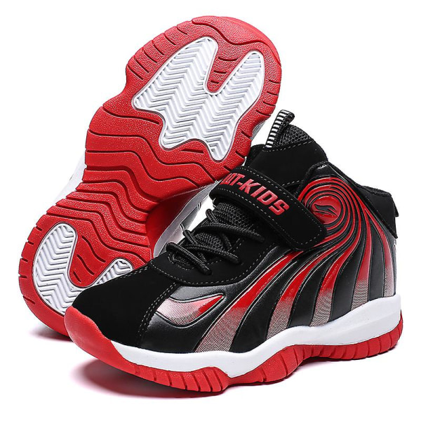 Basketskor för barn Mode Halkfria sneakers Sportskor som andas 3987Em BlackRed 33