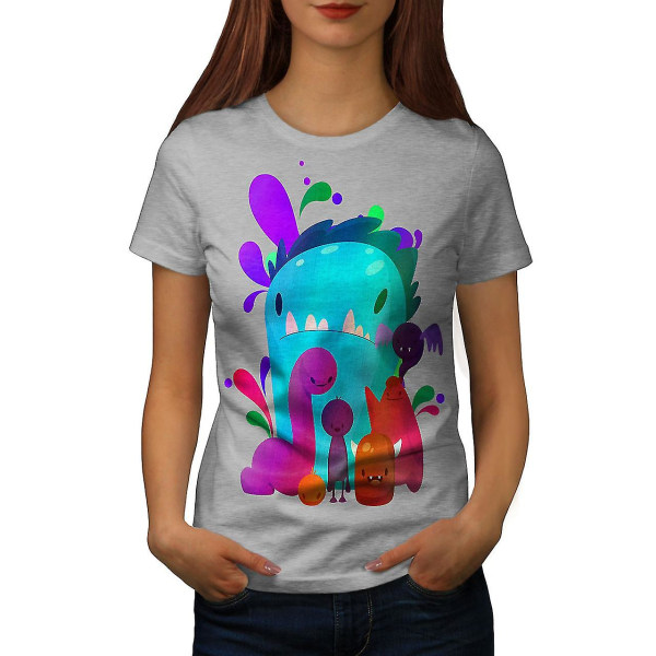 Litet monster Söt T-shirt för kvinnor XXL