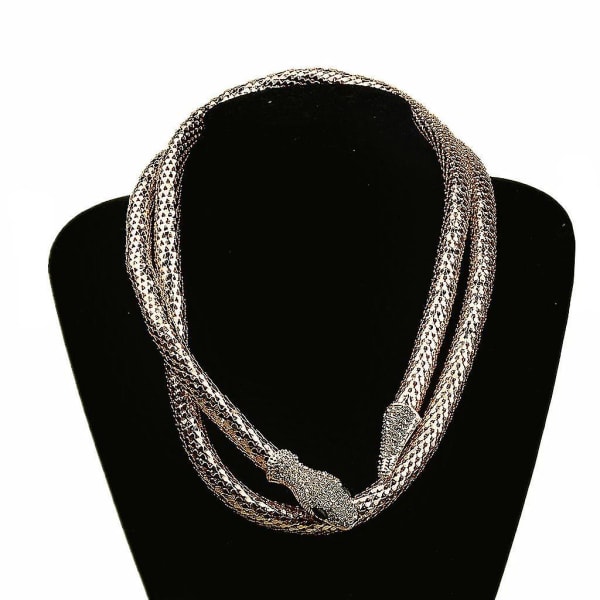 2xpunk Snake Rhinestone Choker Statement Halsband Midjetröjakedja 3 Pcs