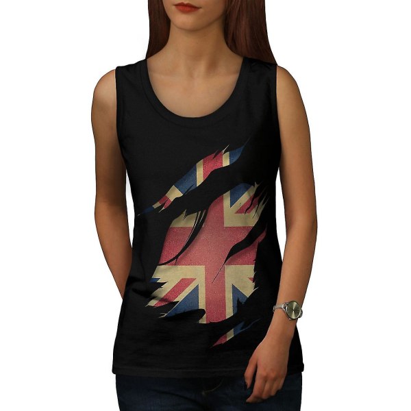 Flag Patch Country Uk Dam Blacktank Top XXL