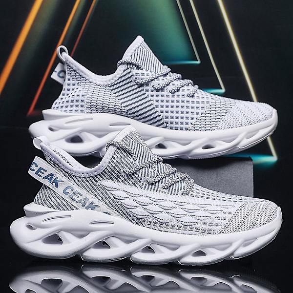 Herr Fly Weaving Sneakers Andas löparskor Mode Sportskor 3Al1023 White 40