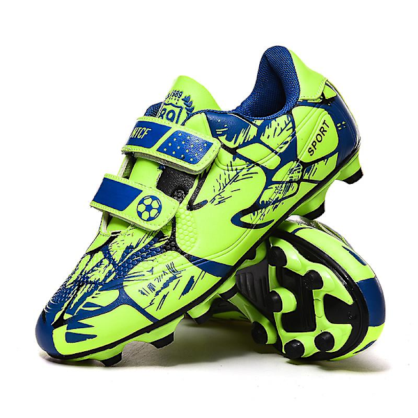 Pojke Fotbollsskor Vuxen Fotbollsskor Grästräning Sport Skor Sneakers 3B1616 Green 36